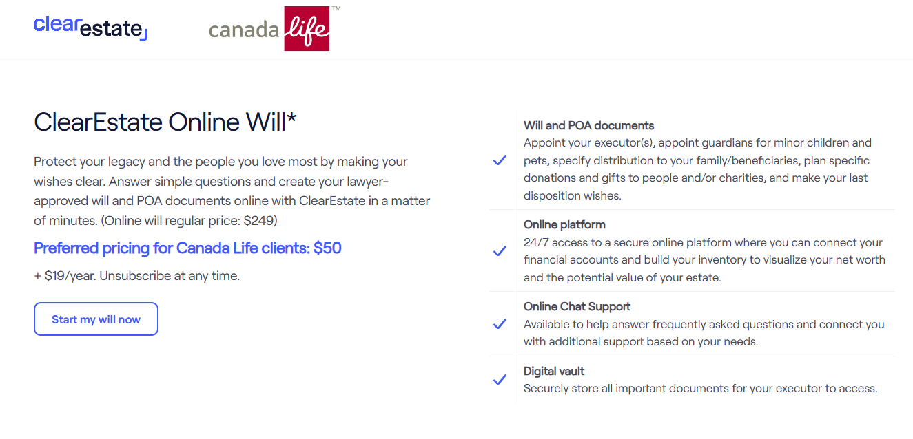 Canada Life Wills